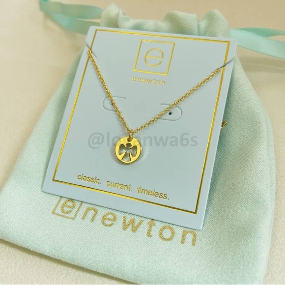 E newton Guardian angel Gold Necklace - Picture 2 of 3